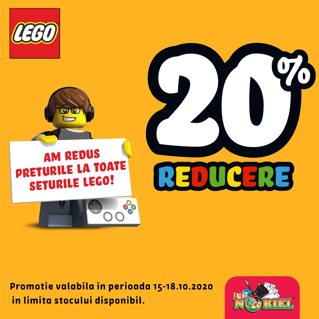 Toate seturile LEGO au minimum 20% reducere la Noriel